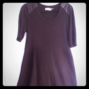 Calvin Klein pre-owned black & faux leather dress